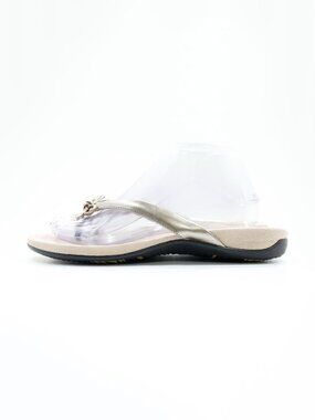 Vionic Bella II Gold Patent Leather Lightweight Thong Sandals - 9